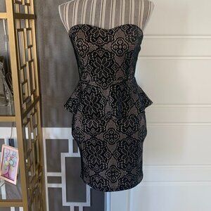 MUST HAVE Strapless Peplum Dress